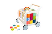 Zabawki dla niemowlat - Small Foot - Wooden Baby Walker Baby Walker Flowers - 11607