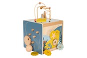 Zabawki dla niemowlat - Small Foot Wooden Activity Cube with Motor Skills Spiral Seacoast - 12393