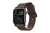 Smartwatch - akcesoria - Nomad - Modern Band - 44mm/42mm | Black Hardware | Rustic Brown Leather - NM1A4RBM00