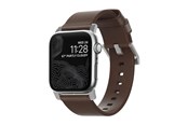 Smartwatch - akcesoria - Nomad - Modern Band - 44mm/42mm | Silver Hardware | Rustic Brown Leather - NM1A4RSM00