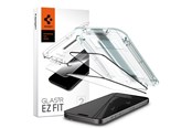 Telefon - szklo ochronne - Spigen Glass tR EZ Fit 2 Pack - FC Black - iPhone 15 Pro - AGL06893