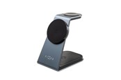 Telefon - Adapter i Ladowarka - FIXED 3in1 Mag Aluminum Wireless Charging station Black - FIXMPOS-AL-GR