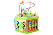 Zabawki dla niemowlat - Small Foot - Wooden Activity Cube with Motor Skills Spiral Safari - 4244