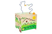 Zabawki dla niemowląt - Small Foot - Wooden Activity Cube with Motor Skills Spiral Farm - 11733