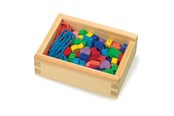 Zabawki dla niemowlat - Small Foot - Wooden Thread Beads 84pcs. - 11060