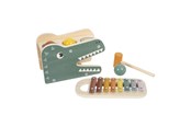Interaktywne zabawki (Arduino itp.) - Small Foot - Wooden Xylophone and Hammer Bench Safari 5 pcs. - 12461