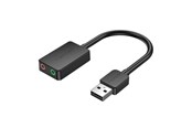 Karta dzwiekowa - Vention External sound card USB 2.0 2-port 0.15m Black - CDYB0