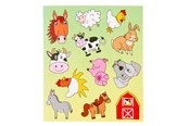 Kreatywne gry - LG-Imports Sticker sheet of farm animals - 8551