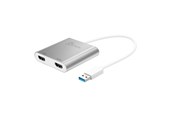 Kabel wyswietlacza - j5create USB 3.0 Type-A to Dual HDMI - 20cm - JUA365-N
