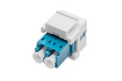 Kabel sieciowy - DIGITUS Fiber optic LC/LC duplex coupler - Singlemode - Keystone module - Niebieski - DN-96007-1-K