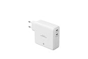 Telefon - Adapter i Ladowarka - Deltaco USB-C wall charger with built-in power bank and GaN technology - 9600 mAh - White - PB-Q1004
