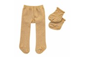 Lalki i akcesoria - Heless Doll Tights with Socks - Gold 35-45 cm - 476