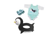 Lalki i akcesoria - Heless Penguin Swimming Set Dolls 35-45 cm - 11