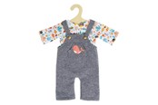 Lalki i akcesoria - Heless Doll dungarees with T-shirt Whale 28-35 cm - 1215