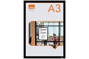 Konferencja i prezentacja - Nobo  Self-adhesive Magnetic Poster Frame A3 Black - 1915700