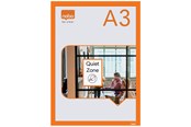 Konferencja i prezentacja - Nobo  Self-adhesive Magnetic Poster Frame A3 Orange - 1915698