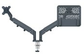 Uchwyt na monitor - Leitz Oszczędzające miejsce na biurku ramię Ergo na monitor i laptopa - 65380089