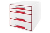 Archiwizacja i przechowywanie - Leitz Pojemnik z szufladami  WOW CUBE Czerwony - 52132026