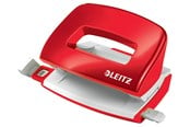 Akcesoria do biura - Leitz Dziurkacz mały metalowy  WOW NeXXt Czerwony - 50601026