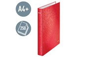 Archiwizacja i przechowywanie - Leitz Segregator ringowy A4  WOW laminowany Czerwony - 42410026