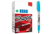 Przybory do pisania i rysowania - Sharpie Permanent Marker Fine Light Blue 12-Tuck - 2194215