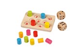 gry-planszowe-karciane-i-kosci - Goki Wood Shut the Box Mini Game - 56774
