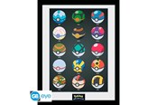Drobiazgi - ABYstyle - POKEMON Framed print Pokeballs - Obraz - PFC2076