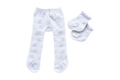 Lalki i akcesoria - Heless Doll Tights with Socks - Snowflakes 28-35 cm - 4781