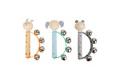 Muzyka - Small Foot - Wooden Baby Tambourine Animal Pastel (Assorted) - 12346