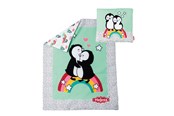 Lalka, miś i akcesoria - Heless Penguin Doll Blanket with Pillow - 1000