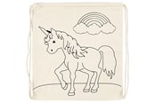 Kreatywne gry - Creativ Company Color your own Cotton Gym Bag Unicorn - 499652