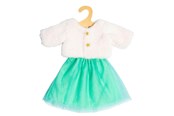 Lalki i akcesoria - Heless Doll's Jacket Plush with Skirt 35-45 cm - 2370