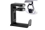 Słuchawki, zestaw słuchawkowy - Desire2 Holder for Headphone / Headset Black Mounted on desk top - D2HOOK