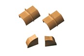 Zarzadzanie kablami - D-LINE Adapter Kit 22x22mm 4 Pieces Oak Colored - CPECAP22QSP
