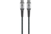 Kabel USB - Goobay USB-C <-> USB-C - Sleeve - 0.5m - Czarny - 4040849493010