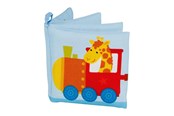 Zabawki dla niemowlat - Goki Crinkle Booklet Animals on the Train - 65254
