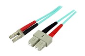 Kabel sieciowy - StarTech.com 1m Fiber Optic Cable - 10 Gb Aqua - Multimode Duplex 50/125 - LSZH - LC/SC - OM3 - LC to SC Fiber Patch Cable - patch cable - 1 m - aqua - Niebieski - 1m - A50FBLCSC1