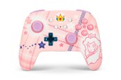 Akcesoria dla graczy - PowerA Ulepszony kontroler bezprzewodowy do konsoli Nintendo Switch - Szal księżniczki Peach - Wireless Controller - Nintendo Switch - NSGP0255-01