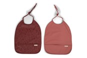 Akcesoria dla niemowląt - Filibabba Bib with ties 2-pack - Fall Flowers - FI-02282
