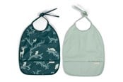 Akcesoria dla niemowląt - Filibabba Bib with ties 2-pack - Night - FI-02283