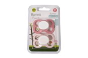 Akcesoria dla niemowlat - Barnets Favorit 2 pak luftsutter silikone 6+ mdr. - Rosa/Lyserød - BF-10006-1