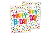 Zabawki - Folat BV Happy Birthday Confetti dispensing bags 8 pcs. - 65114