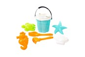 Zabawki na zewnatrz - Cavallino Toys Cavallino Safari Classic Bucket Set with Sand Shapes Blue 9 pcs. - 9446SF01
