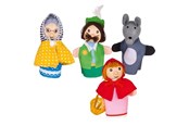 Lalka, miś i akcesoria - Goki Finger Puppets Little Red Riding Hood 4 pcs. - 51898