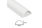 Zarzadzanie kablami - D-LINE D-profile Cable Cover 50x25mm 1x1m White - 5025W-1M