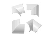 Zarządzanie kablami - D-LINE Adapter Kit 22x22mm White - FLIBEBAP22QSW