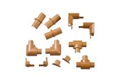 Zarządzanie kablami - D-LINE Adapter Kit 16x8mm 13 Pieces Oak coloured - RETAP1608O