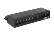 Akcesoria sieciowe - DeLOCK Keystone Desktop Patch Panel 12 Port black - 43339