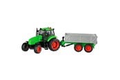 Samochody i pojazdy - Kids Globe Tractor with Trailer Light & Sound 1:32 - 510653