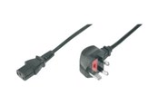Kabel zasilający (wewnętrzny) - DIGITUS power cable - power IEC 60320 C13 to BS 1363 - 1.8 m - AK-440107-018-S